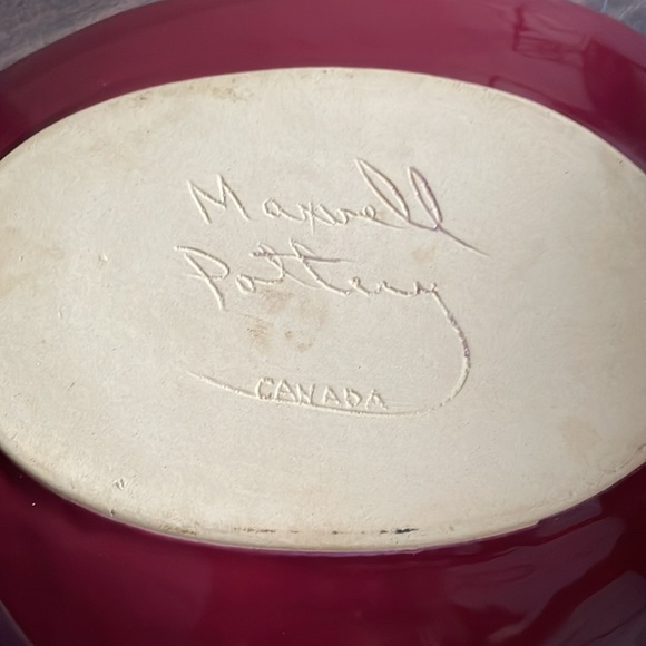 Large Serving Platter Maxwell Canadian Pottery Signed Vintage - Picture 5 of 5